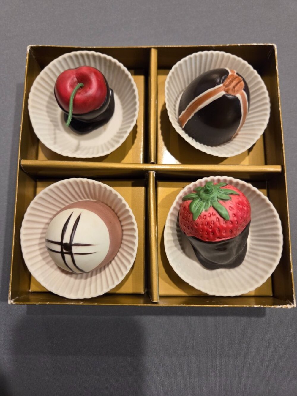 Vintage Truffles Sampler "Lite-Ups" Bisque Ornaments